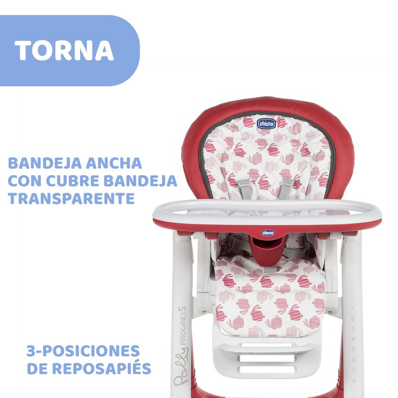 BRUCHINO ITALY® Funda para trona Chicco Polly 100% algodon Made in Italy  (Rojo) : : Bebé