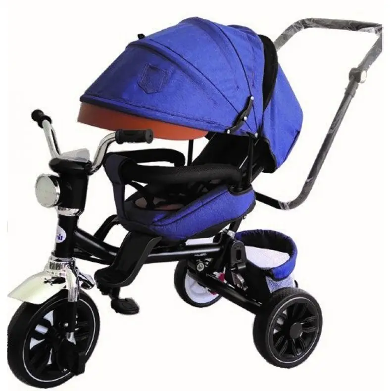 Triciclo Toral Bebé azul con pedales 2 en 1